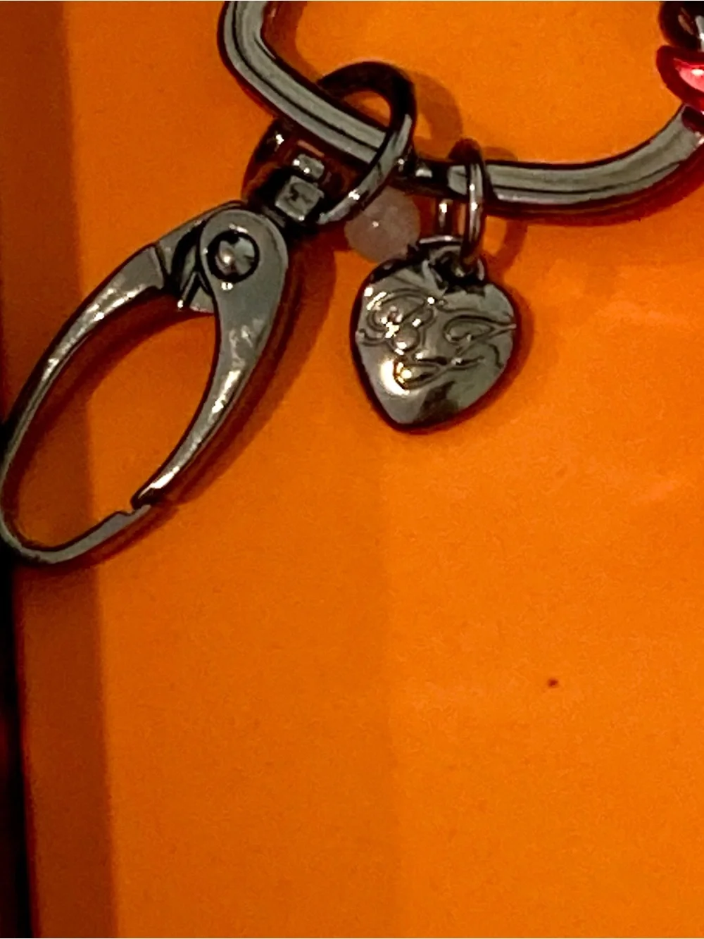 NIB Betsey Johnson Red Devil Ghost Charm Bag Charm with Rhinestone Tassels